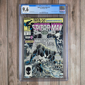 Web of Spider-Man #32 CGC 9.6 WP ICONIC Cover Art by Mike Zeck and Bob McLeod Kraven's Last Hunt Part 4 (Cert 3011)