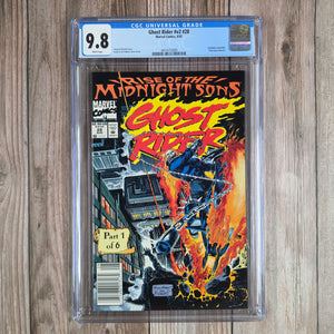 Ghost Rider #28 CGC 9.8 WP Cover art by Andy Kubert and Joe Kubert, 1st Cameo Appearance of Midnight Sons, 1st Appearance of  Lilith and Caretaker, NEWSSTAND EDITION (Cert 2009)