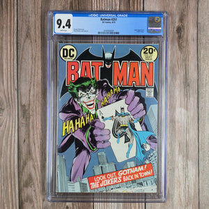 Batman #251 CGC 9.4 WP ICONIC Joker Cover art by Neal Adams (Cert 0020)