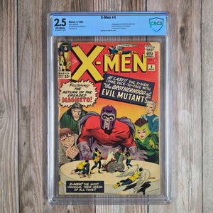 X-Men #4 CBCS 2.5 1st Appearance of Scarlet Witch, Quicksilver, Toad and Mastermind, 2nd Appearance of Magneto * (Cert 019)