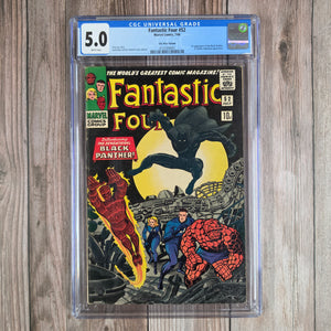 Fantastic Four #52 CGC 5.0 WP Scarce U.K. Price Variant 1st appearance of Black Panther (T'Challa)(Cert 0001)