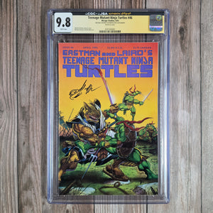 Teenage Mutant Ninja Turtles #46 CGC 9.8 SS Michael Dooney, Preview of Space Usagi, 4-page sketchbook of a far future descendant of Usagi Yojimbo (cert 5001)