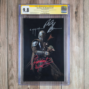 Star Wars: The Mandalorian #8 CGC 9.8 SS Trinity Comics Virgin Edition Erik M. Gist, Rodney Barnes, Giancarlo Esposito, Rodney Barnes story (cert 4022)