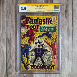 Fantastic Four #59 CGC 4.5 Signed & "BB" byAnson Mount - Actor, Story titled 'Doomsday' (cert 0003)