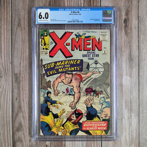 X-Men #6 CGC 6.0 Namor is confirmed to be a mutant in this issue making him the first mutant to appear in Marvel Comics having been introduced in 1939 (cert 4004)