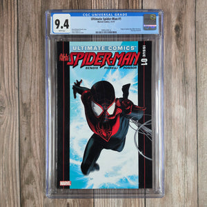 Ultimate Spider-Man #1 CGC 9.4 First solo title and 2nd appearance of Miles Morales (cert 0008) (Copy)
