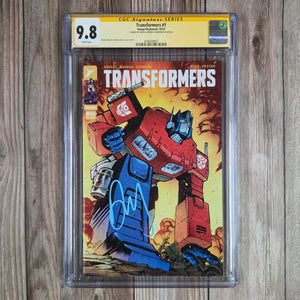 Transformers #1 CGC 9.8 SS Daniel Warren Johnson, Premiere issue of Transformers ongoing title published by Image (cert 8007)