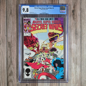 Marvel Super Heroes Secret Wars #9 CGC 9.8 WP Battle versus Galactus (cert 6003)