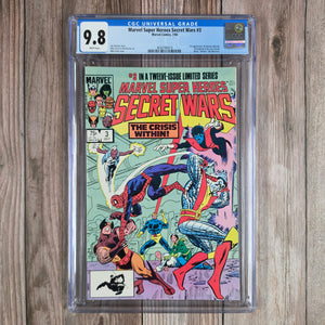 Marvel Super Heroes Secret Wars #3 CGC 9.8 WP 1st appearance of Volcana (cert 0019)