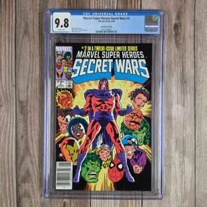 Marvel Super Heroes Secret Wars #2 CGC 9.8 Newsstand WP Jim Shooter story (cert 2005)