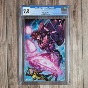 Uncanny X-Men: Facsimile Edition #266 CGC 9.8 Kirkham "Virgin" Edition, 2nd appearance and first cover of Gambit, #266 Reprint (cert 8002)