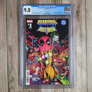 Marvel/DC: Deadpool/Batman #1 CGC 9.8 Dauterman Variant Cover, 1st appearance of Logo, a mash-up of Wolverine and Lobo (cert 7002)