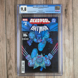 Marvel/DC: Deadpool/Batman #1 CGC 9.8 Miller Variant Cover 1:50, 1st appearance of Logo, a mash-up of Wolverine and Lobo
