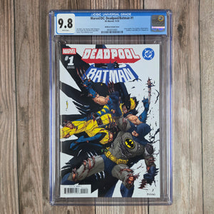 Marvel/DC: Deadpool/Batman #1 CGC 9.8 McNiven Variant Cover 1:25, 1st appearance of Logo, a mash-up of Wolverine and Lobo