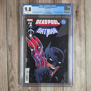 Marvel/DC: Deadpool/Batman #1 CGC 9.8 Stegman Variant Cover, 1st appearance of Logo, a mash-up of Wolverine and Lobo (cert 6022)