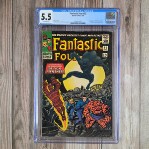Fantastic Four #52 CGC 5.5 1st appearance of Black Panther (T'Challa) (Cert 2018)