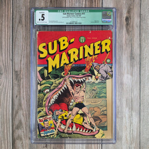 Sub-Mariner Comics #11 CGC 0.5 Qualified Grade, Cover by Alex Schomburg Golden Age Timely Comics (Cert 1001)