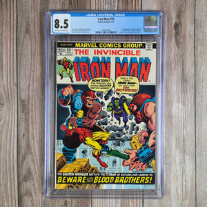 Iron Man #55 CGC 8.5 1st appearance of Thanos, an Eternal from Titan born with the Deviants gene (Cert 6001)
