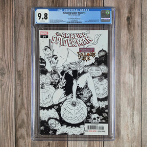 Amazing Spider-Man #14 CGC 9.8 WP Ed McGuinness 1:25 Second Printing, Sketch Cover Variant, 1st Appearance of Hallows' Eve (Cert 8005)