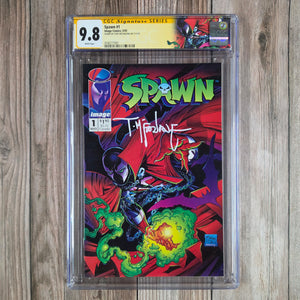 Spawn #1 CGC 9.8 WP Custom Label, SS Signed by Todd McFarlane 1st Appearance of Spawn, Sam & Twitch and Malebolgia (Cert 7001)