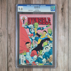 Invincible #3 CGC 9.8 WP 1st Cover Appearance of Omni-Man, 1st Team Appearance of the Flaxans,  LOW PRINT RUN (Cert 7002)