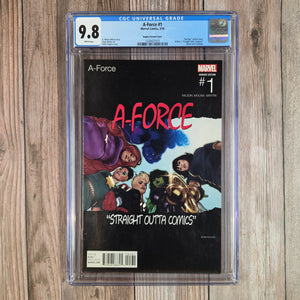 A-Force #1 CGC 9.8 Variant cover art by Adam Hughes (cert 1015)