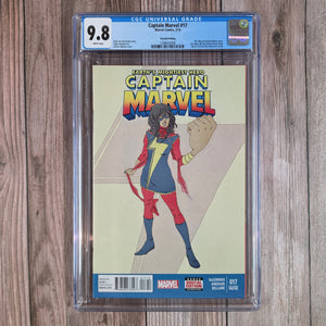 Captain Marvel #17 CGC 9.8 Second Printing 1st Cover of Kamala Khan, Ms. Marvel (cert 2008)