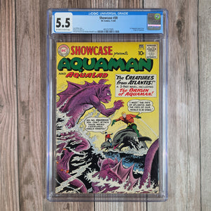 Showcase #30 CGC 5.5 First solo issue featuring Aquaman throughout (cert 7005)