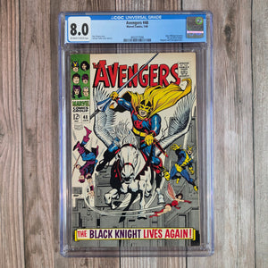 Avengers #48 CGC 8.0 1st appearance and origin of the third Black Knight, Dane Whitman in armor (cert 7006)