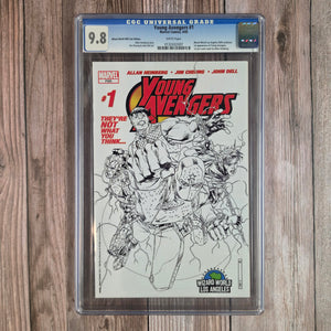 Young Avengers #1 CGC 9.8 1st team appearance of the Young Avengers: Kate Bishop, Patriot, Asgardian aka Wiccan, Hulkling, and Iron Lad, who is later revealed to be a young variant of Kang (cert 2007)