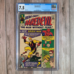 Daredevil #1 CGC 7.5 1st appearance and origin of Daredevil, Matt Murdock (cert 8004)*Trade Avail.