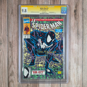 Spider-Man #13 CGC 9.8 WP SS Signed by Todd McFarlane Cover Art by Todd McFarlane Spider-Man #1 Cover Swipe (Cert 5014)
