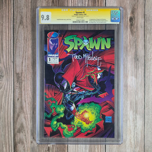 Spawn #1 CGC 9.8 WP SS Signed by Todd McFarlane 1st Appearance of Spawn, Sam & Twitch and Malebolgia (Cert 1004)