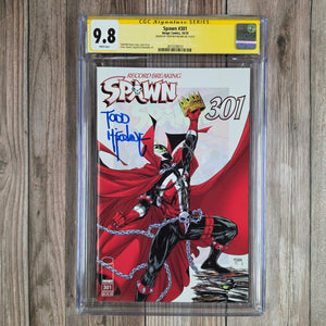 Spawn #301 CGC 9.8 WP SS Signed by Todd McFarlane Record-Breaking Issue Cover A McFarlane 1st Full Appearance of Ninja Spawn (Cert 8010)