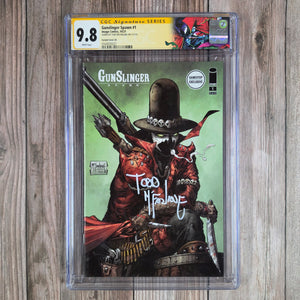 Gunslinger Spawn #1 CGC 9.8 WP Custom Label, SS Signed by Todd McFarlane Variant Cover ZA GameStop Exclusive Premiere Issue (Cert 5022)