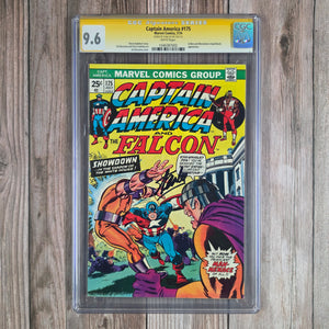 Captain America #175 CGC 9.6 WP SS Signed by Stan Lee, Marvel Value Stamp (The Swordsman ) (Cert 7002)