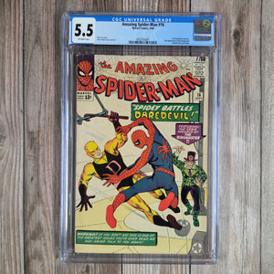 Amazing Spider-Man #16 CGC 5.5 First meeting of Spider-Man and Daredevil (cert 4001)