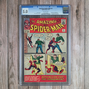 Amazing Spider-Man #4 CGC 5.0 1st Appearance of Sandman and Betty Brant (Cert 6003)