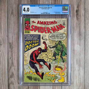 Amazing Spider-Man #5 CGC 4.0 1st Spider-Man vs Doctor Doom (Cert 8005)