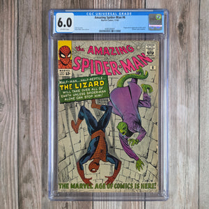 Amazing Spider-Man #6 CGC 6.0 1st appearance and origin of the Lizard, 1st appearance of William “Billy” Connors (Cert 4001)
