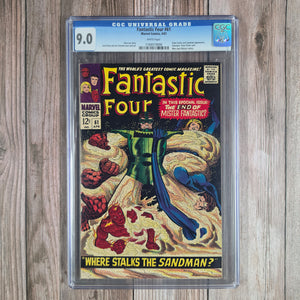 Fantastic Four #61 CGC 9.0 WP Cover Art by Jack Kirby (Cert 9006)