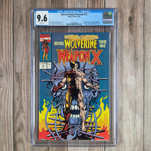 Marvel Comics Presents #72 CGC 9.6 WP ICONIC Wraparound Cover Art by Barry Windsor-Smith, Weapon X Origin Begins (Cert 0005)