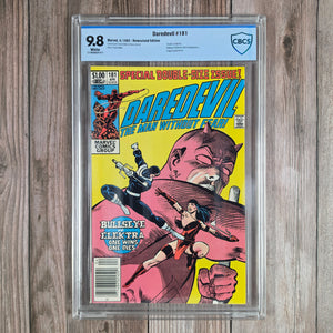 Daredevil #181 CBCS 9.8 WP Cover Art by Frank Miller and Klaus Janson Death of Elektra NEWSSTAND EDITION (Cert 011)