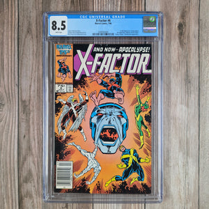 X-Factor #6 CGC 8.5 WP 1st full appearance of Apocalypse NEWSSTAND EDITION  (cert 2004)