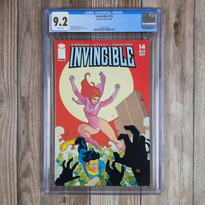 Invincible #14 CGC 9.2 1st full appearance of Bulletproof, one panel but he is named, speaks and his powers are explained (cert 5003)