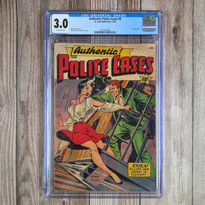 Authentic Police Cases #6 CGC 3.0 Matt Baker Series Debut Cover Art Referenced in Seduction of the Innocent (Cert 3002)