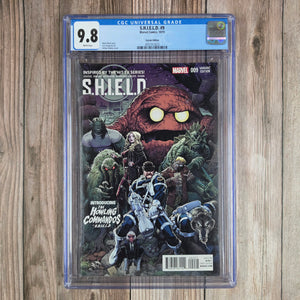 S.H.I.E.L.D. #9 CGC 9.8 WP Howling Commandos Incentive Variant 1:50 Arthur Adams Cover 1st cover appearance of The Howling Commandos II aka S.T.A.K.E. (Cert 2023)