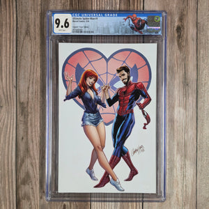 Ultimate Spider-Man #1 CGC 9.8 WP Custom Label, 1:500 Virgin Edition Variant by J. Scott Campbell, 1st appearance of Richard Parker II, later becomes Venom  (Cert 5003)