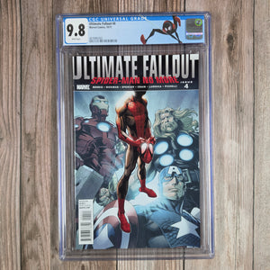Ultimate Fallout #4 CGC 9.8 WP Custom Label, 1st appearance of Miles Morales (Cert 5002)