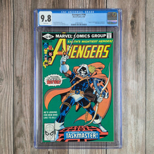 Avengers #196 CGC 9.8 WP Origin & 1st full appearance of Taskmaster, Letter from Kurt Busiek  (Cert 3016)